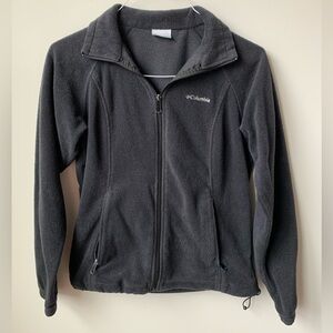 Black Columbia Zip Up Collared Fleece Size Medium